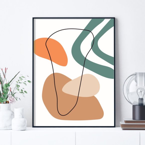 2/$35 Modern Minimalist Abstract Boho Wall Art Print Home Decor [No Frame] - Picture 3 of 6